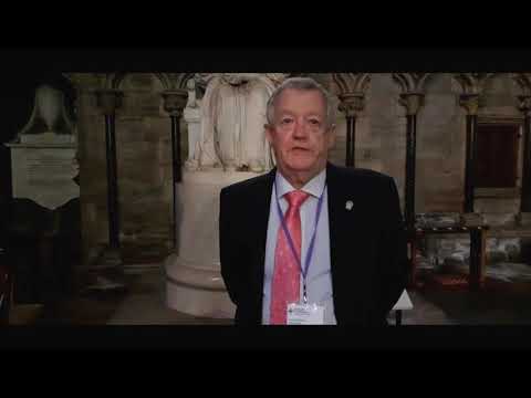 Bishop Bek with Durham Cathedral Volunteer Guide, Alex Milbourne