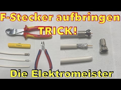 How to correctly mount an F-connector on a coaxial cable, SAT cable connector instructions - what...