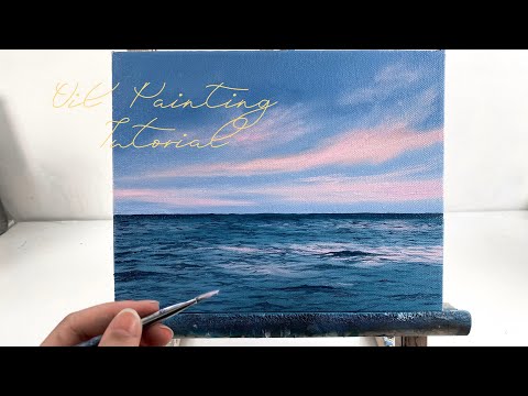 HOW TO PAINT AN OCEAN SUNSET // Oil Painting Tutorial // BEGINNER / INTERMEDIATE