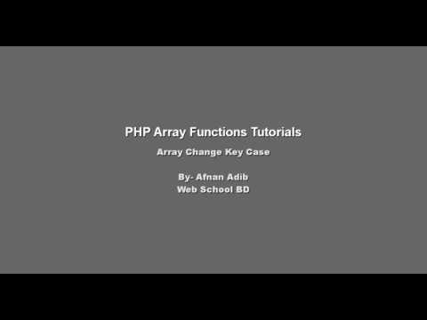 Php Array Functions 02 Array Change Key Case