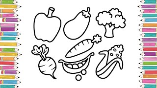 Vegetables Coloring Pages for Kids | Educational & Fun Coloring Videos 🥦