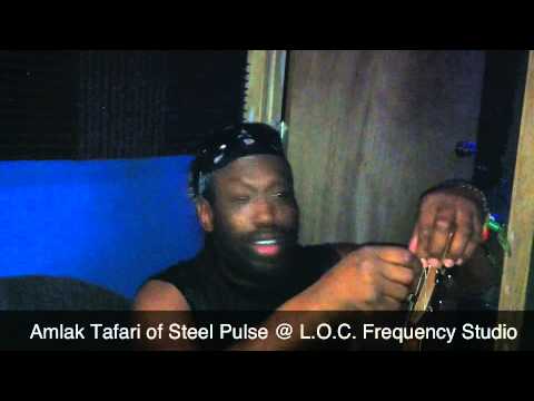 Amlak Tafari of Steel Pulse in studio