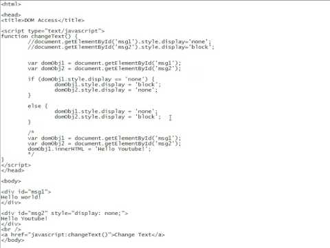 Javascript Tutorial Dynamically Change Page Elements
