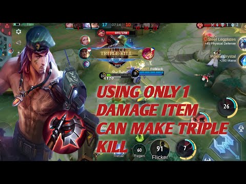 BUILD SUSTAIN LAPU LAPU BUT GET TRIPLE KILL | ONLY 1 ITEM DAMAGE LAPU LAPU GOT A TRIPLE KILL