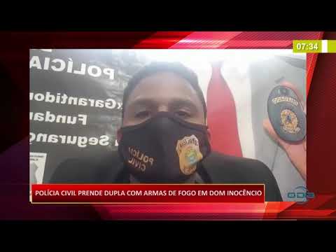 Dupla portando armas de fogo eÌ presa pela PoliÌcia em Dom InoceÌ‚ncio 24 09 2020