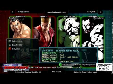 TTT2 - Tekken RIOT Captain Qualifier #3 - Bootythrill (Paul/Feng) vs MateoGalvan (Jack/Feng)