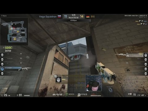 CS:GO - KEEV 1V3 CLUTCH VS VEGA SQUADRON