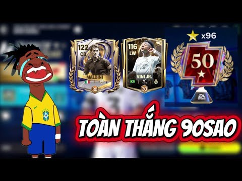 Leo rank 90 ⭐️ toàn thắng - Vini QBV còn đá được hay không? | FCMOBILE 