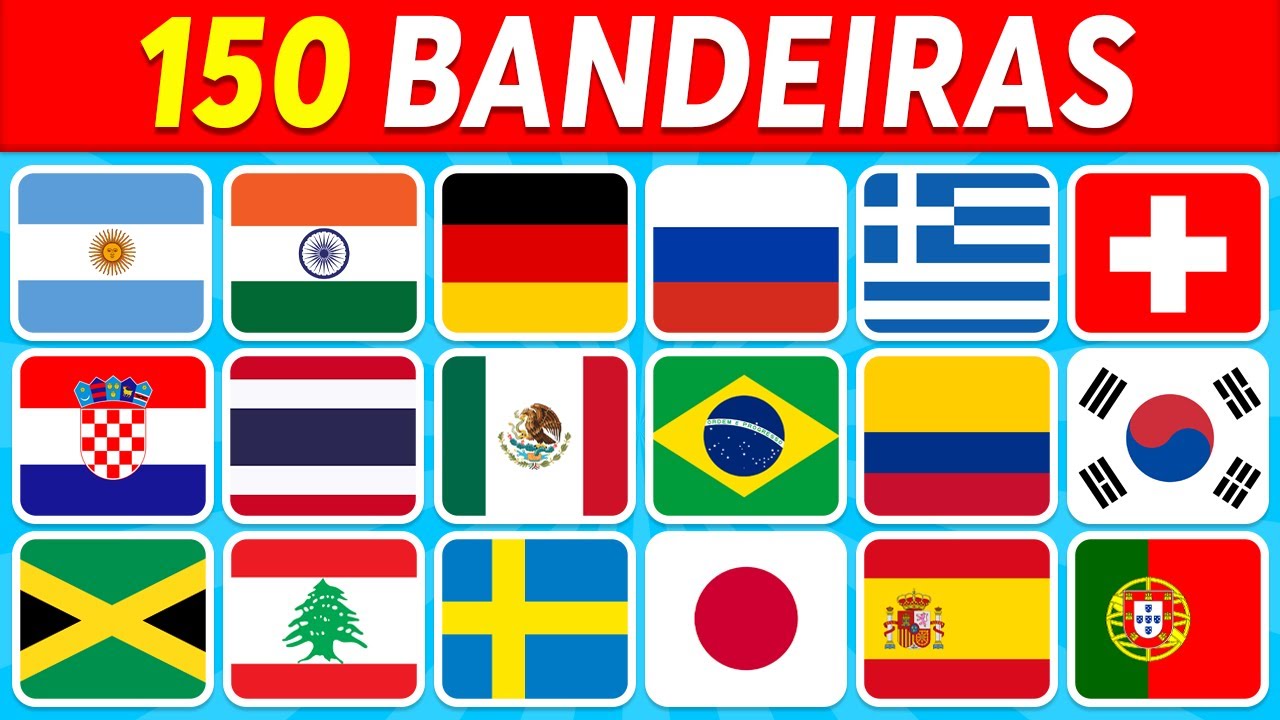 🚩 DE QUE PAÍS É A BANDEIRA? 🌎 | Adivinhe o País pela Bandeira 🎌