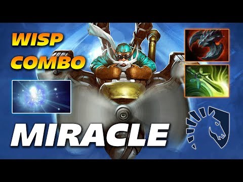 Miracle Gyrocopter + Wisp IO COMBO - Dota 2 Pro Gameplay