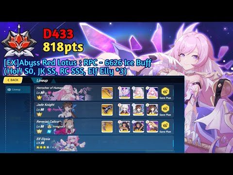 [Hi3] EX-Abyss Red Lotus : RPC - 6626 Ice Buff (HoH S0, JK SS, RC SSS, Elf Elly *3)