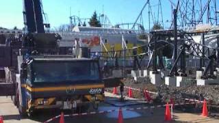 preview picture of video 'Fuji-Q Highland under construction (Jan 2011) 高飛車'