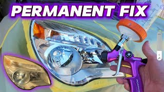 Restore HEADLIGHTS permanently with clear coat!