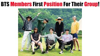 BTS Members First Position For Their Group That Ne
