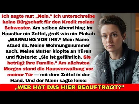 Ich verweigerte die Bürgschaft über 68.000€ — da klebten meine Eltern „WARNUNG“ im Hausflur