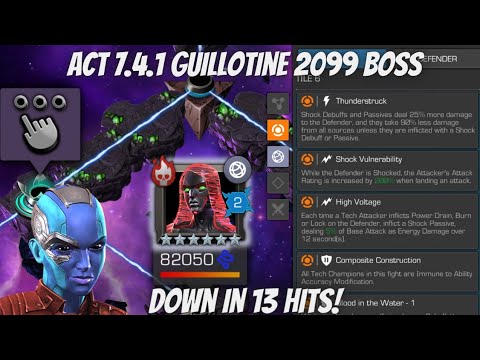MCOC | Nebula Destroyed Act 7.4.1 Guillotine 2099 Boss in 13 Hits!