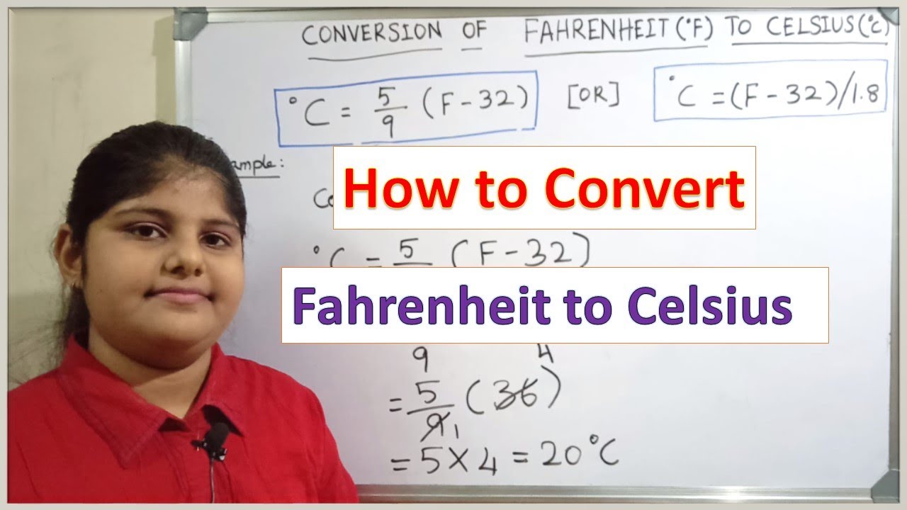 Conversion of Fahrenheit to Celsius - How to convert Fahrenheit to Centigrade