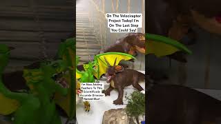 Dinosaur Stop Motion Project Velociraptor Feathers - Scientifically Accurate Blue