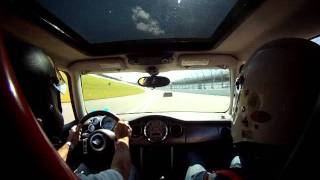 preview picture of video 'Daytona International Speedway Mini Cooper vs Corvette  PBOC HPDE Solo Group'