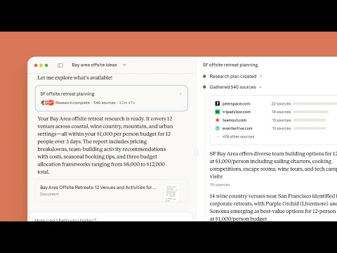 Getting started with research in Claude.ai