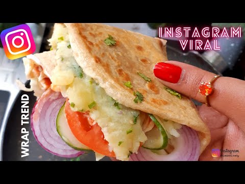 Trying Instagram Viral Wrap Trend | Instant Recipes | Kids Recipes | Desi Tortilla | Leftover Roti