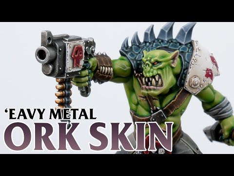 How to paint Ork Skin the 'Eavy Metal way.