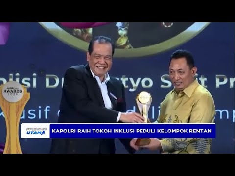 KAPOLRI MENERIMA GELAR PENGHARGAAN TOKOH INKLUSI PEDULI KELOMPOK RENTAN