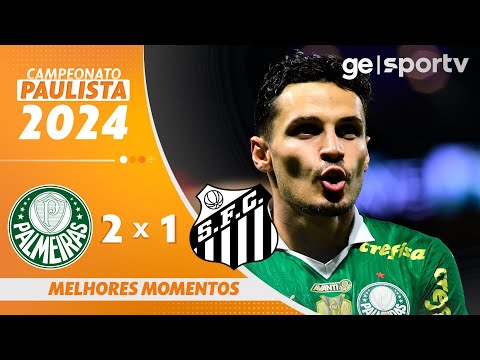 Gols e lances de Palmeiras x Santos