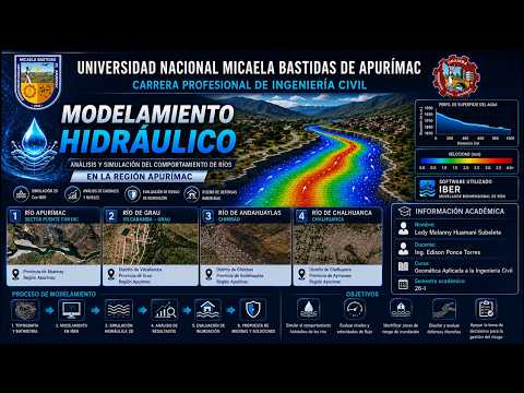 Modelamiento hidráulico de ríos en Apurímac con Iber, ArcGIS y SAS Planet.