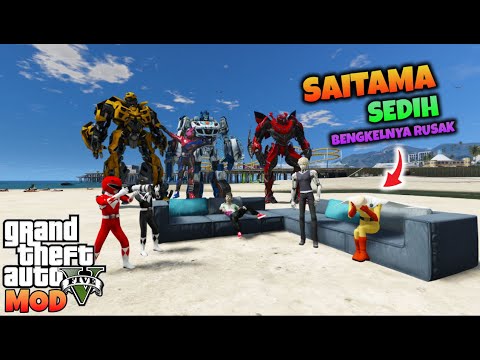 JUNIOR BUMBLEBEE PERGI MENJEMPUT SAITAMA DAN GENOS UNTUK MEMPERBAIKI OPTIMUS - GTA 5 TRANSFORMER