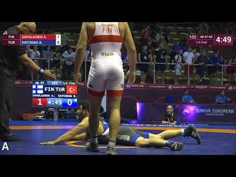 1/4 GR - 97 kg: A. SAVOLAINEN (FIN) v. B. KAYISDAG (TUR)