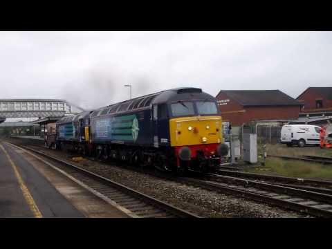 57002 and 57003 departs Bridgwater with 6M63 on 3rd October 2013