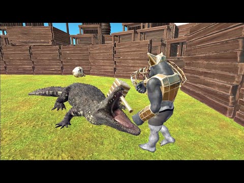 King Ghor Hammer vs Purussaurus The Aligator. Animal Revolt Battle Simulator