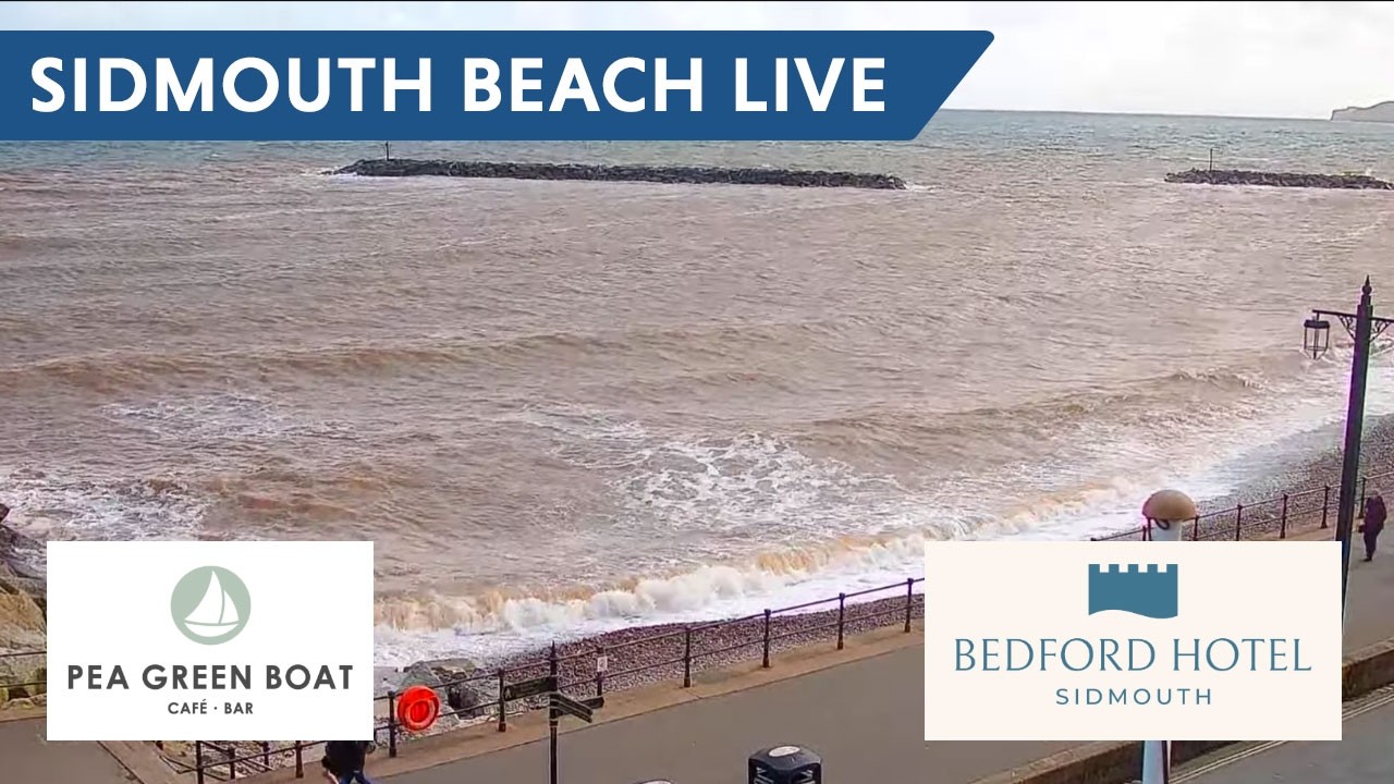 Live webcam view of Sidmouth Beach & Esplanade