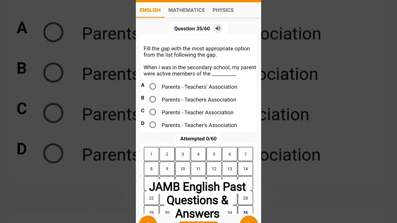 JAMB English Past Questions & Answers of the Day #jamb #jamb2025 #dtwtutorials