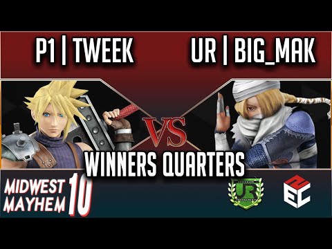 Midwest Mayhem 10 WINNERS QUARTERS - P1 | Tweek (Cloud, Bayonetta) vs UR | big_mak (Sheik)