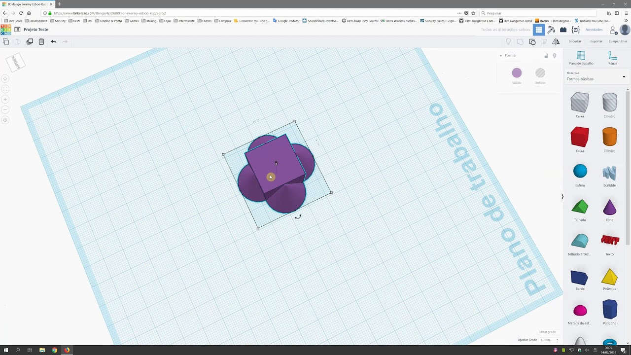 TinkerCAD Tutorial - Basic Operation - PORTUGUESE ONLY