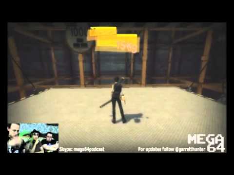 Mega64 Poorly Played Stream 10 - Garrett Bumps His Head Against His Headphones