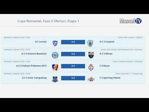Jurnal MUSCEL TV 21.02.2022 SPORT – fotbal – tragere la sorți Cupa României