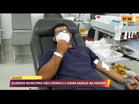Guardas Municipais dão exemplo e doam sangue no HEMOPI 05 03 2021