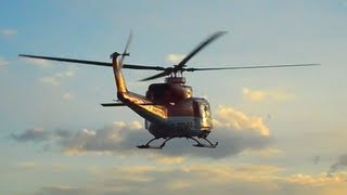 preview picture of video 'Landung des Rettungshubschrauber Christoph Berlin (Bell 412 D-HHCC) am Einsatzort in Velten'