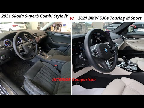 2021 Skoda SUPERB Combi Style VS 2021 Bmw 530e Touring M Sport - INTERIOR Comparison