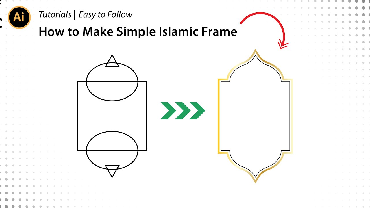 How to Make Simple Islamic Frame in Adobe Illustrator
