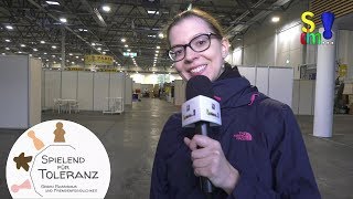 Messerundgang mit Julia am Aufbau-Dienstag SPIEL 2018