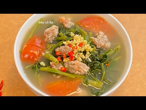 Cách nấu canh chua rau muống thơm ngon