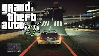 GTA V: Funny Airport Stunt Jump Fails!