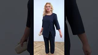 Tmavě modrý 2-dílný kalhotový set "Helen" 