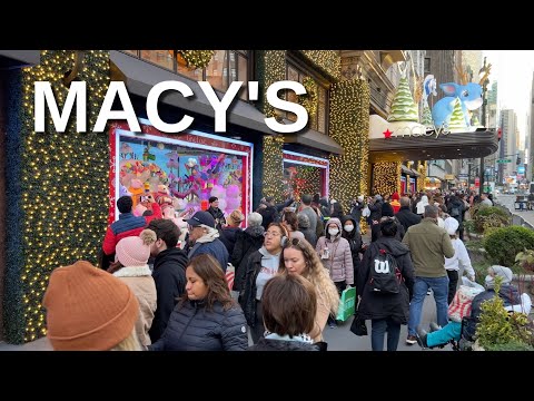 NEW YORK CITY Walking Tour [4K] - MACY'S HERALD SQUARE ... LARGEST DEPARTMENT STORE IN US