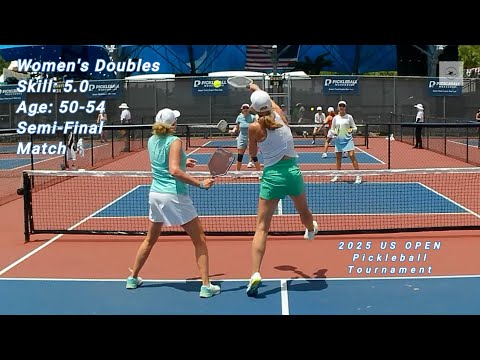 Women's Doubles 5.0, 50--54 Semi-Final Pickleball Match - US OPEN 2025