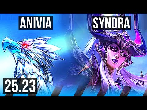 ANIVIA vs SYNDRA (MID) | 11/1/7, Godlike, 600+ games | KR Challenger | 25.23